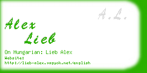 alex lieb business card